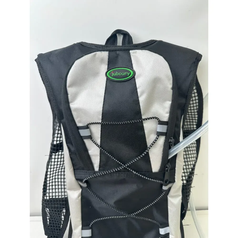 Juboury Lightweight Black/Silver Hydration Backpack W/ 2L Water Bladder